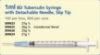 Picture of Tuberculin Syringe with Needle - 27 G x ½" - 1 cc - BD - Detachable