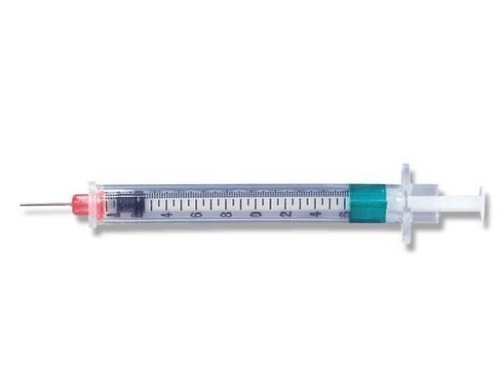 Picture of Tuberculin Syringe with Needle - 27 G x ½" - 1 cc - BD - Permanent