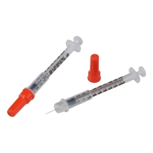 Picture of Insulin Syringe with Needle - 29 G x ½" - 1 cc - Monoject - Permanent