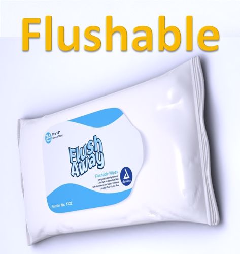 Picture of Adult Wipes – FLUSHABLE - Dynarex