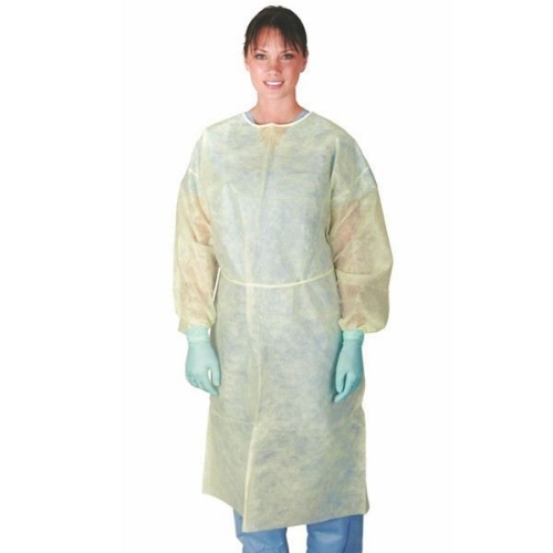 Picture of Isolation Gown - Dynarex - Yellow - 50 / Cs