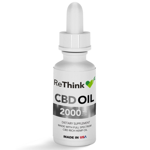 Rethink CBD Tincture Oil - 2000mg - 30 mL - Bottle