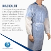 ISOG-2145 - Isolation Gown - Poly-Coated - Universal - White - Product Information