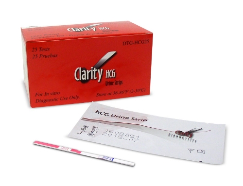 HCG-DTG-HCG25 - Clarity - hCG Pregnancy Test - Dip Stick - 25 - Tests - Product