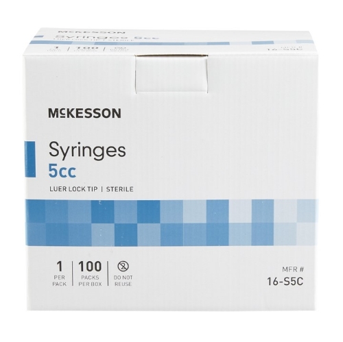 SY-16-S5C - Syringe - 5 mL - McKesson - 100 - Bx - Packaging