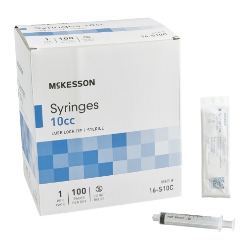 SY-16-S10C - Syringe -10 mL - McKesson - 100 - Bx - Packaging