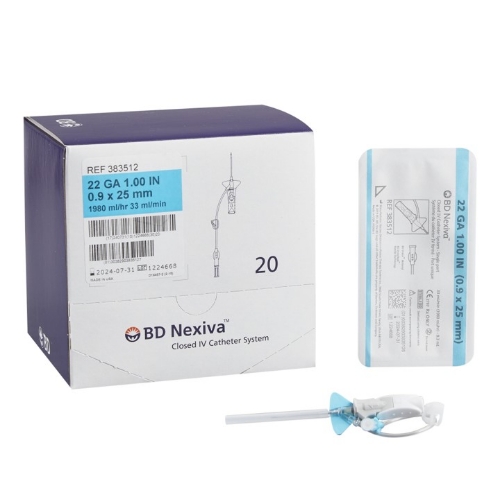 IV-383512 - IV Catheter -BD - Nexiva - 22 G x 1 in - Packaging